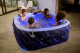 Bestway LAY-Z-SPA LED-Whirlpool Hollywood AirJet für 6 Personen 180 x 180 x 66 cm, Marmor-Optik (Marquinia)