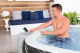 Bestway LAY-Z-SPA LED-Whirlpool Hollywood AirJet für 6 Personen 180 x 180 x 66 cm, Marmor-Optik (Marquinia)