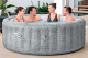 Bestway LAY-Z-SPA Energiespar-Whirlpool Bali AirJet mit App-Steuerung, Durchmesser 196 x 71 cm, für 6 Personen, Rattan-Opti (Lichtgrau)