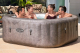 Bestway LAY-Z-SPA Energiespar-Whirlpool Rome AirJet mit App-Steuerung, für 6 Personen, 180 x 180 x 71 cm, Marmor-Optik (Braun)