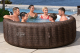 Bestway LAY-Z-SPA Energiespar-Whirlpool Bali AirJet mit App-Steuerung, für 7 Personen, Durchm. 216 x 71 cm, Rattan-Optik (Schokobraun)