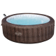 Bestway LAY-Z-SPA Energiespar-Whirlpool Bali AirJet mit App-Steuerung, für 7 Personen, Durchm. 216 x 71 cm, Rattan-Optik (Schokobraun)