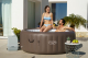 Bestway LAY-Z-SPA Energiespar-Whirlpool Dominica HydroJet mit App-Steuerung, für 6 Personen Durchm. 196 x 71 cm, Urbanbraun