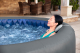 Bestway LAY-Z-SPA Energiespar-Whirlpool Santorini HydroJet Pro mit App-Steuerung, für 7 Personen Durchm. 216 x 80 cm, Graphit