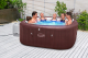 Bestway LAY-Z-SPA Energiespar-Whirlpool Maldives HydroJet Pro mit App-Steuerung, für 7 Personen 201 x 201 x 80 cm, Mahagoni