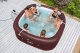 Bestway LAY-Z-SPA Energiespar-Whirlpool Maldives HydroJet Pro mit App-Steuerung, für 7 Personen 201 x 201 x 80 cm, Mahagoni