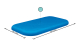 Bestway PE Abdeckplane passend für 305 x 183 cm Family Pools, blau, eckig