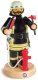 Räuchermann, Gross Feuerwehrmann, Schwarz, 13x24cm