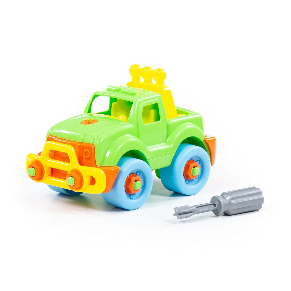 Konstruktionsset Spielzeugauto Kinder Fahrzeug Bau dir deinen Jeep WADER 22-tlg 