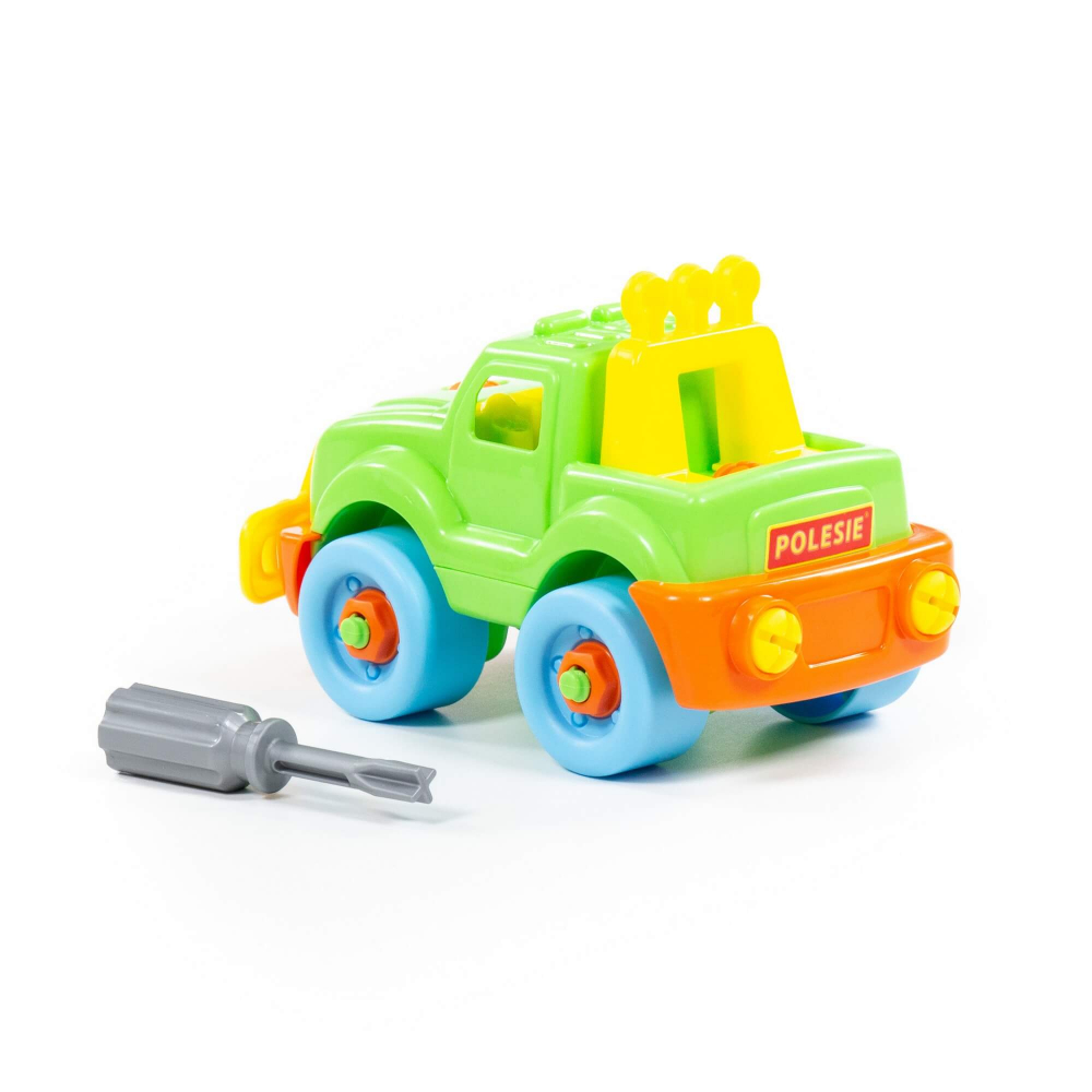 WADER 22-tlg Konstruktionsset Spielzeugauto Kinder Fahrzeug Bau dir deinen Jeep 