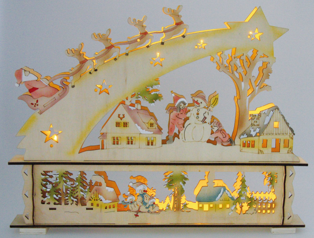 LED Doppelter Schwibbogen Lichterbogen DOM