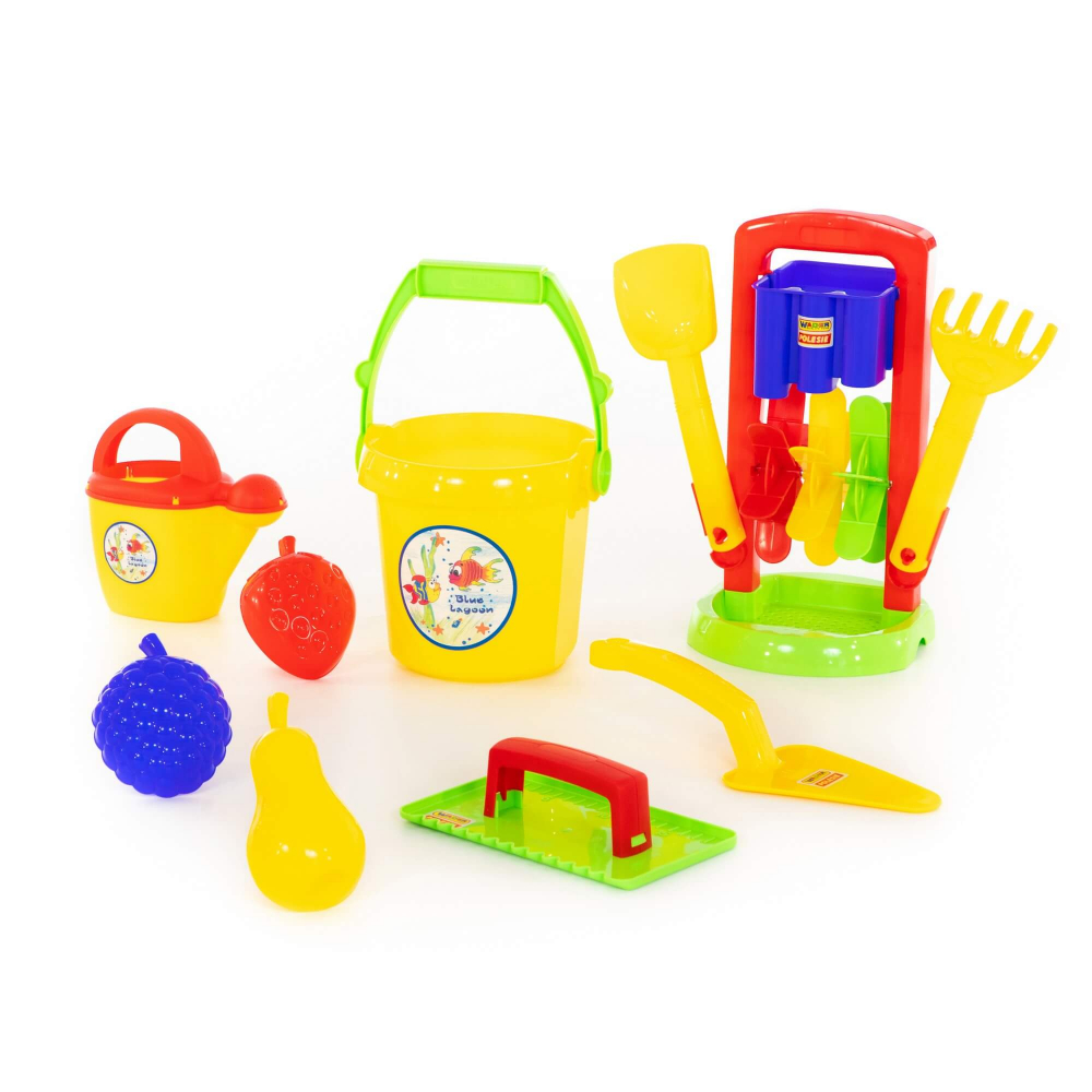 Gießkanne Set im Rucksack WADER Eimergarnitur Sandkastenspielzeug Blume Eimer m 