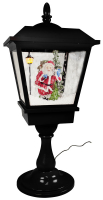 Christmas Paradise - Schneiende LED Tischlaterne  Santa Claus schwarz