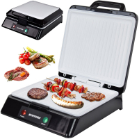 Syntrox Kontaktgrill XXL mit Keramikplatten Thermostat und Edelstahldekor