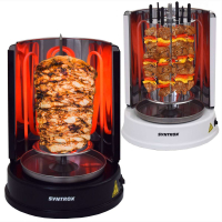 Syntrox Multifunktion Rotisserie Dönergrill Kebab Grill Schwarz Weiß weiß