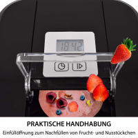 Syntrox Eismaschine Edelstahl Digital mit Timer Frozen Joghurt Maschine
