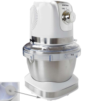 Syntrox Küchenmaschine Knetmaschine Edelstahl-Behälter, 4 Liter, Cream