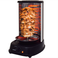 Syntrox Rotisserie Dönergrill offen wählbar mit Zubehörset Edelstahl Schwarz mit Zubehör
