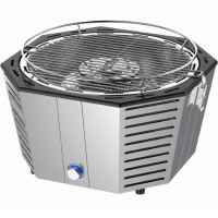 Syntrox Raucharmer Holzkohlegrill Cordoba Tischgrill mit Tasche, Edelstahl