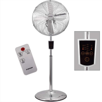 Syntrox Digitaler Retro Chrom Standventilator mit Fernbedienung