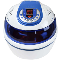 Syntrox Turbo-Heißluftfritteuse Heißluftgarer Airfryer Küchenmaschine mit LED-Display blau