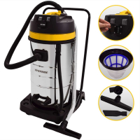 Syntrox Industriesauger Lambda Staubsauger mit Steckdose Edelstahl 100 L