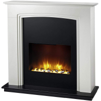 Syntrox Elektrokamin freistehender Standkamin Kamin mit Flammeffekt FSK-2000W-Marina