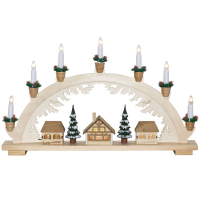 Weihnachtsleuchter Winterdorf, 10 x E10/24V/3W,