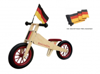 Bambino Bike Deutschland Bike, Laufrad Holz mit Fahne