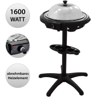 Syntrox Elektrischer Tischgrill und Standgrill Kombination Rundgrill