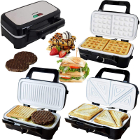 Syntrox Chef Maker 3 in 1 Sandwichmaker Waffelmaker Kontaktgrill mit Keramikbeschicht