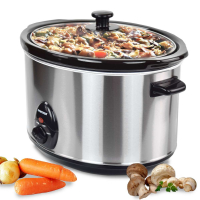 Syntrox 5,6 Liter Edelstahl Slow Cooker mit Warmhaltefunktion