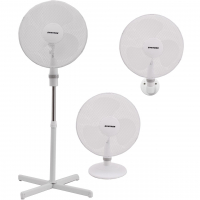 Syntrox 3in1 Standventilator Tischventilator Wandventilator mit Oszillation weiß