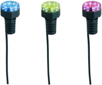 Ubbink MiniBright 1x8 LEDs - 3 Farbkappen, Trafo 12V, Leuchte - 60 Lumen, EEK A+, 1W