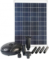 Ubbink SolarMax 2500 - Springbrunnenpumpe -Solarpaneel, Batterie ohne Akkuspeicher, Qmax(l/h) 2480, 35W, Hmax(m) 2,10 - Vulkan, Lave und Wasserglocke