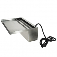 Ubbink Niagara,  90 LED WALL - Wasserfall, Inox 316L, Trafo 12V, 62 LEDs warmweiß, 1 - H10 x 90 x 20 cm, LED: 420 Lumen, EEK A+, 7W