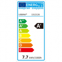 Ubbink Niagara,  90 LED WALL - Wasserfall, Inox 316L, Trafo 12V, 62 LEDs warmweiß, 1 - H10 x 90 x 20 cm, LED: 420 Lumen, EEK A+, 7W