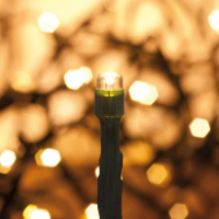 LED-Minilichterkette 180 warmweiße LEDs, L 13,5 m, grünes Kabel