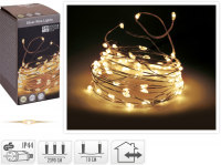 LED-Draht-Minilichterkette silber, 240 warmweiße LEDs,  Indoor und Outdoor