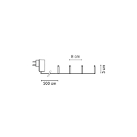 LED-Minilichterkette, 720 warmweiße LEDs, L 54 m, transparentes Kabel