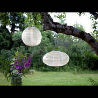 STAR Trading LED-Solar-Lampion zum Aufhängen warmweiß