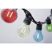 LED-Filament-Party-Lichterkette 10 BS bunt außen
