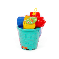 WADER Eimergarnitur Burg groß 6-tlg Set 524 Strandspielzeug Sandkastenspielzeug 