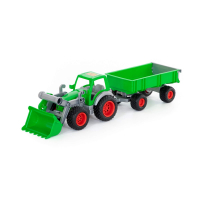 Farmer Technic Traktor + Frontschaufel + 2-Achsanhänger