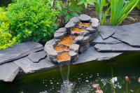 Ubbink CAZORLA Wasserfallelement, Bogen links - Polyresin