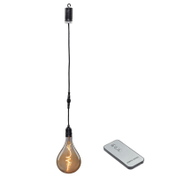 Hellum LED-Spiral-Lampe 23cm m. Soft-Filament/Fernbedienung
