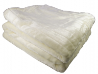 Mikrofaser Kuscheldecke im Nerz-Look Decke 150x200 cm, beige