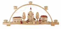 Schwibbogen Frauenkirche Dresden Mit Coselpalais und Johanneum, Natur, 47x11x20cm