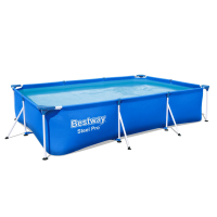 Bestway Steel Pro Frame Pool-Set, eckig, mit Filterpumpe 300 x 201 x 66 cm