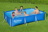 Bestway Steel Pro Frame Pool-Set, eckig, mit Filterpumpe 300 x 201 x 66 cm